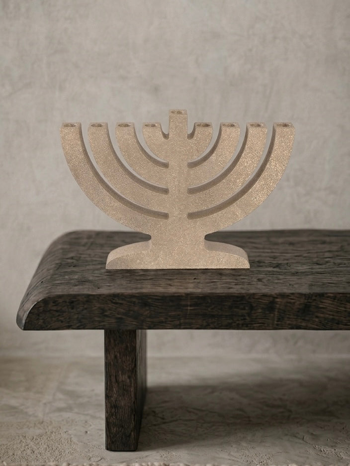 חנוכיית מנורה, חנוכיות מבטון בעבודת יד, HILUNA (תמונה 2)