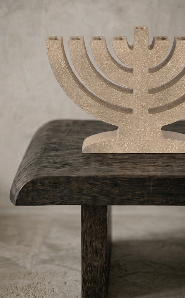 חנוכיית מנורה, חנוכיות מבטון בעבודת יד, HILUNA (תמונה 5)
