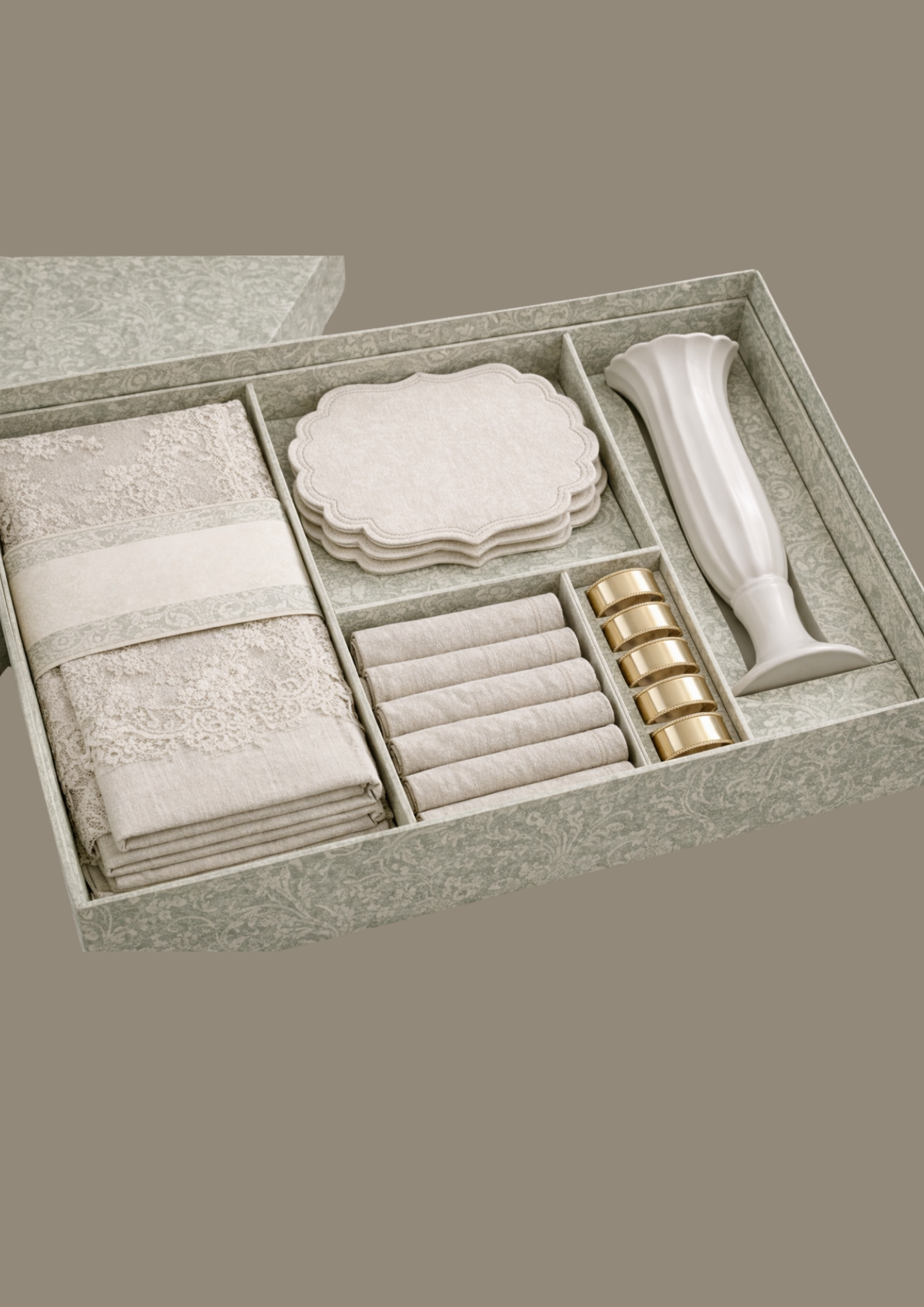 Vintage Full Table Set Box, מארזים לעסקים בעבודת יד, HILUNA (תמונה 2)